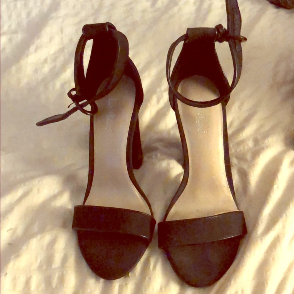 Black strappy heels